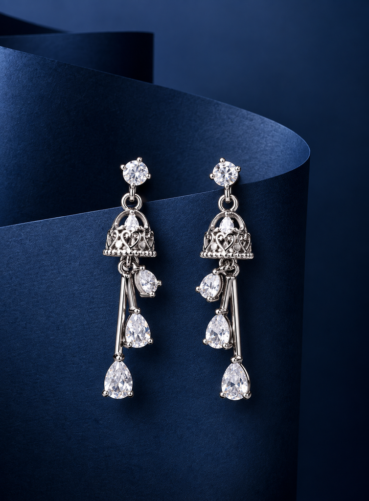 Royal Crystal Cascade Earrings